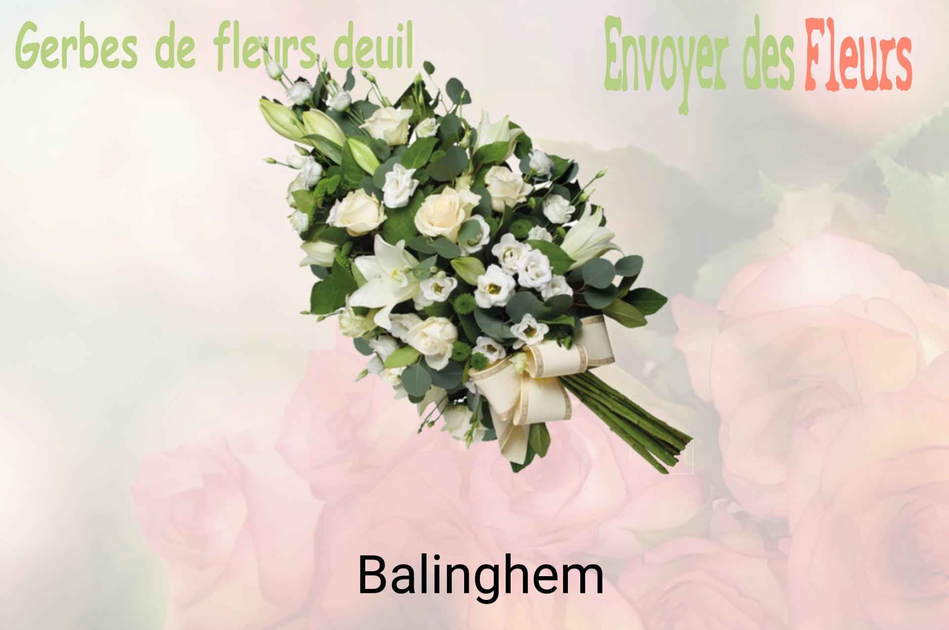 Gerbe de fleurs de deuil livrée à Balinghem
